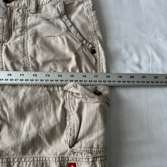 EDC by Esprit Women's 6 Striped Cargo Mini Skirt Cream/Beige Pockets Festival - Picture 9 of 12